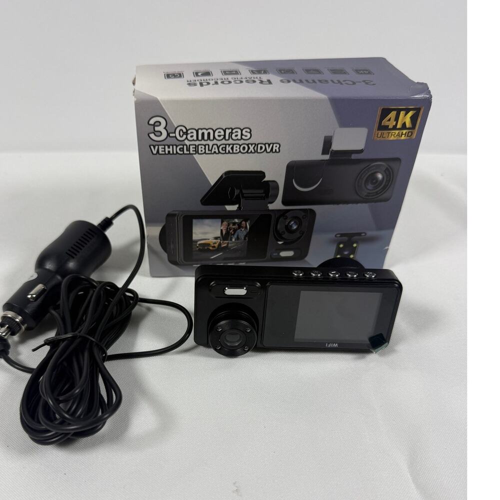 4K WiFi Dash Cam Front Interior DVR Open Box Missing Accessories